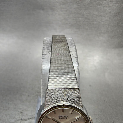 Seiko Watch Women 19mm Silver Dial Silver Tone Round 160129 New Battery VTG4