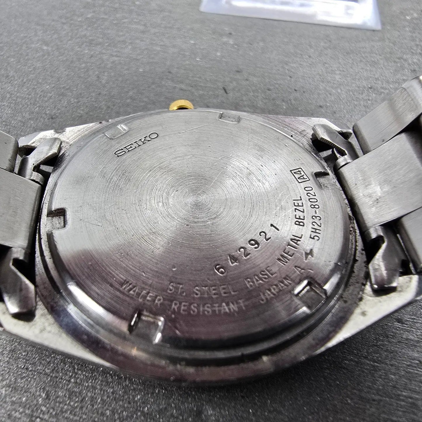 Seiko SQ President Watch Men 36mm Silver Dial Two Tone Daydate 5H23-8020 PARTS10