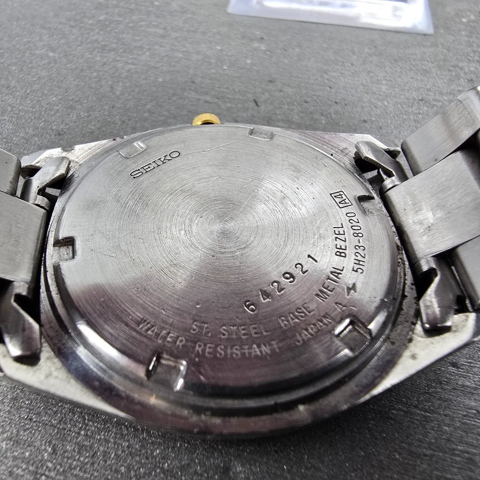 Seiko SQ President Watch Men 36mm Silver Dial Two Tone Daydate 5H23-8020 PARTS10