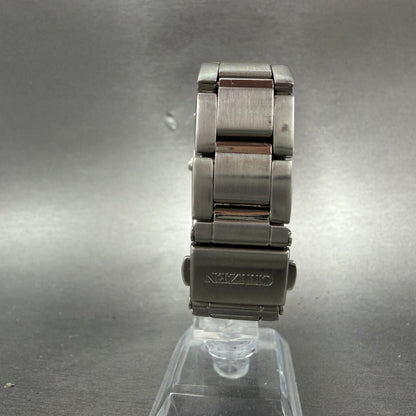 Citizen Tank Watch Unisex 25mm Black Dial Silver Tone Date Rectangle READ!!!!!!!7