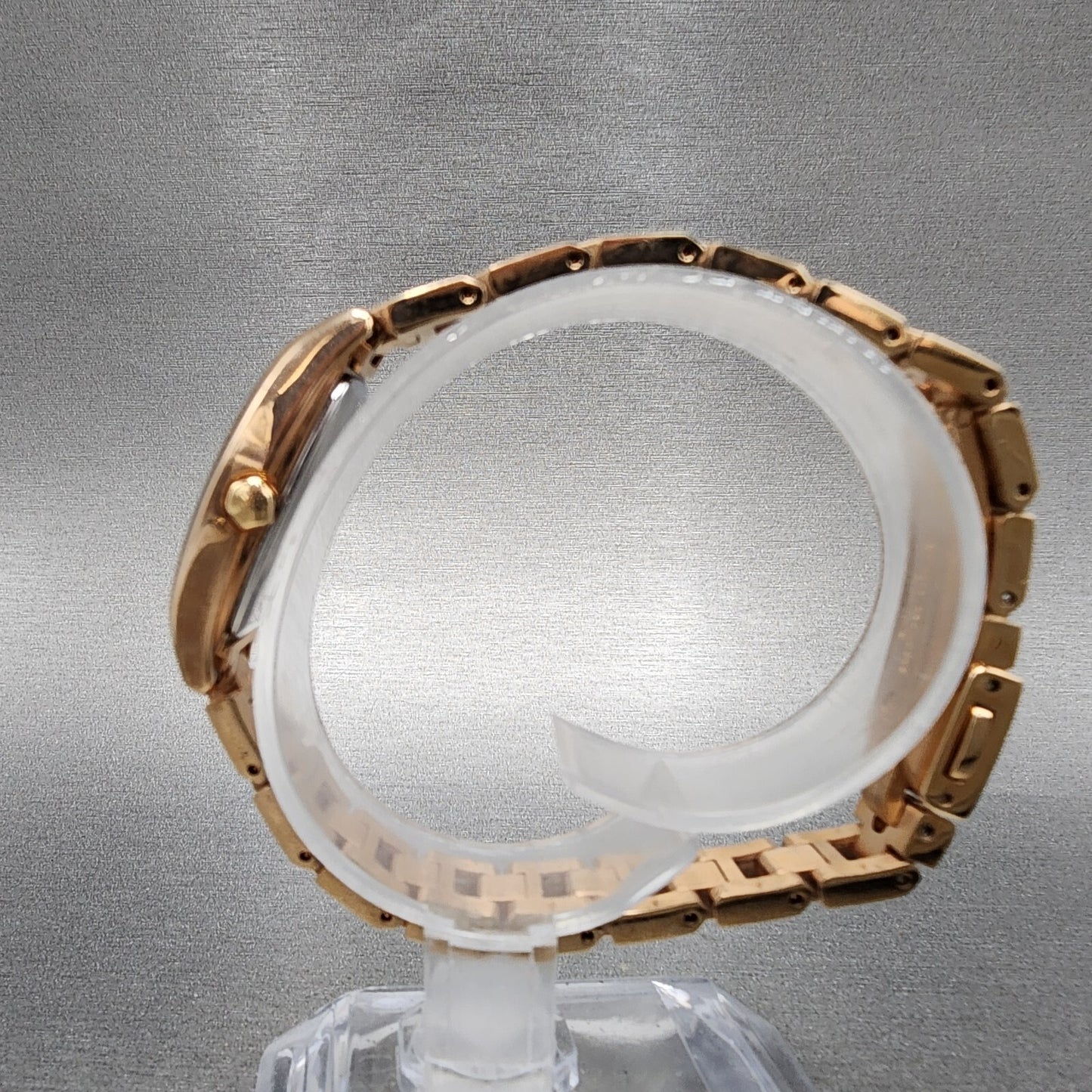 Seiko Solar Lukia Watch Women 20mm White Dial Rose Gold Tone V1170dl0 Runs6