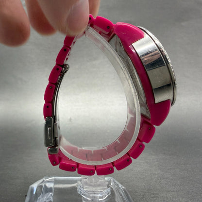 Michael Kors Ritz Watch Women 37mm Pink Dial Pink Tone Date Crystal New Battery8