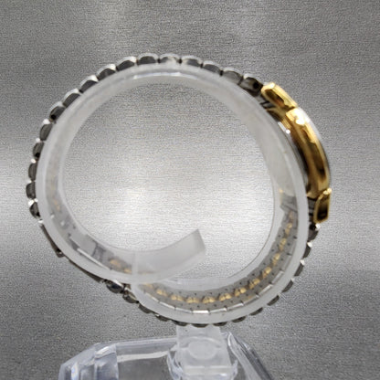Bally Watch Women 23mm White Dial Two Tone Round 13.01 New Battery W/Box9