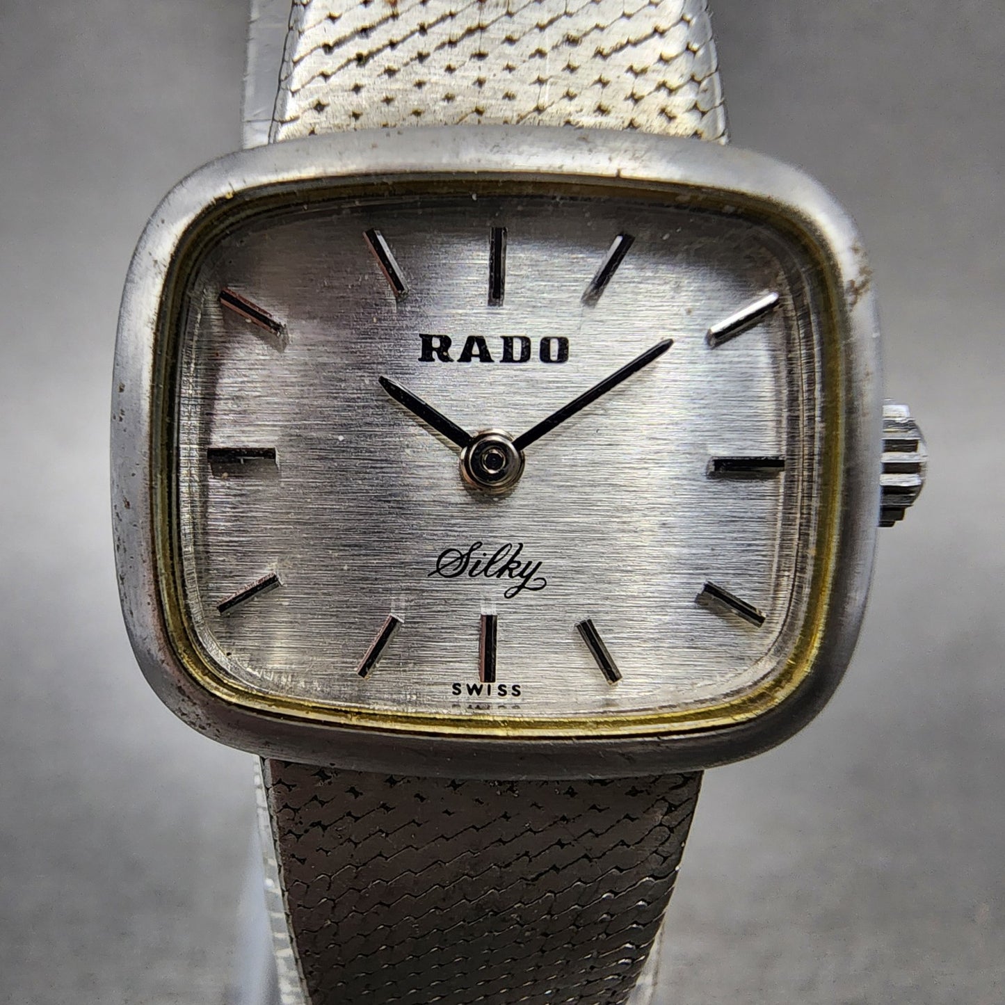 Rado Silky Watch Women 22mm Silver Dial Stainless Steel Rectangle Manual Wind1