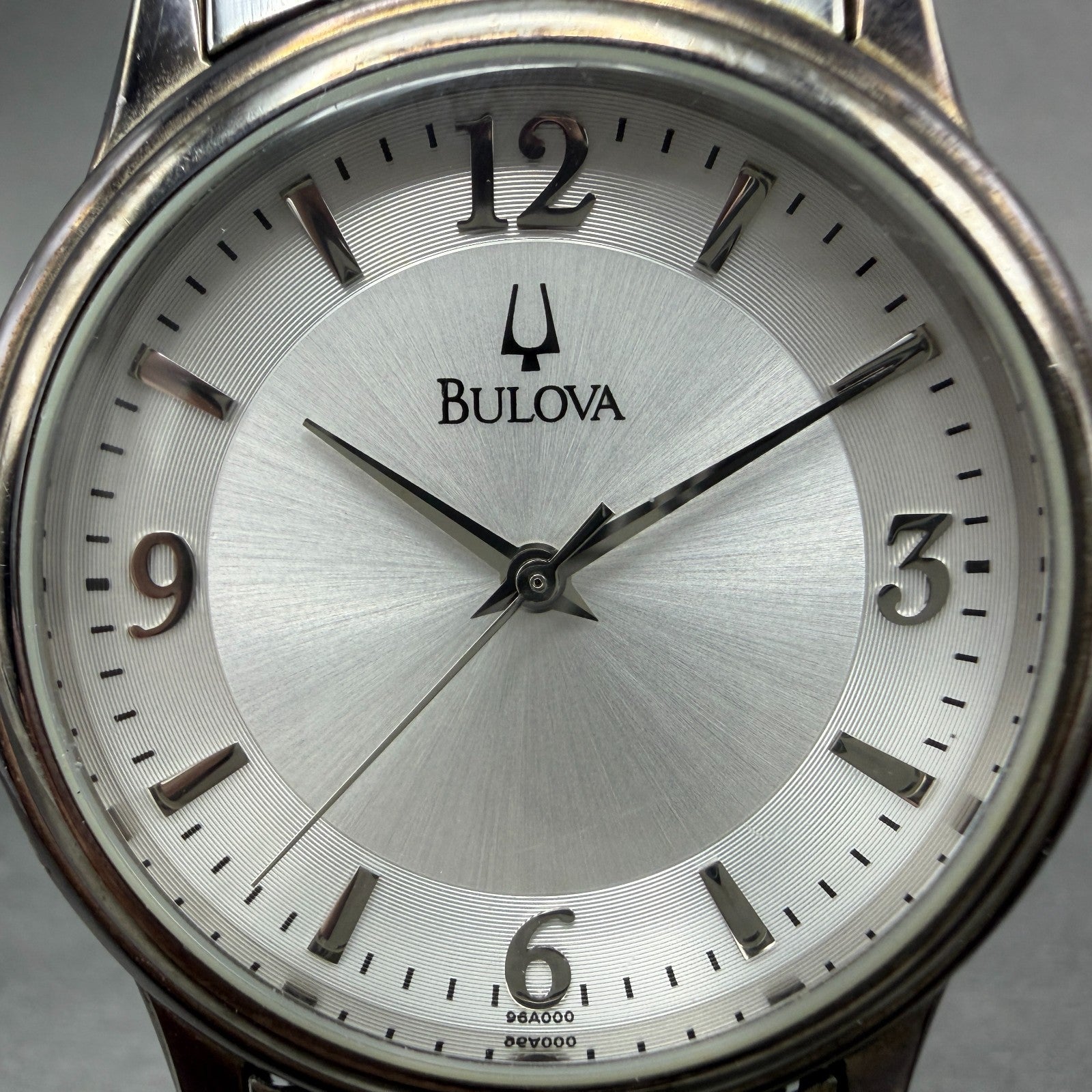 Bulova Watch Men 38mm Silver Dial Silver Tone Round 96A000 New Battery1