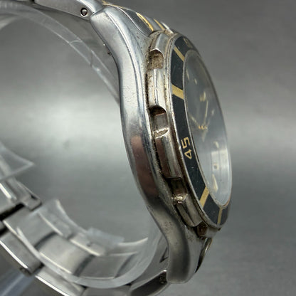 Bulova Marine Star Watch Men 37mm Black Dial Two Tone Date 98G05 New Battery3