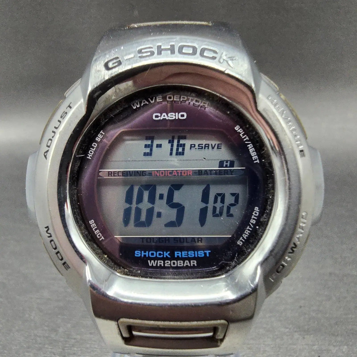 Casio G-Shock GW-600DJ Watch Men 45mm Gray Silver Solar Alarm Chronograph Runs1