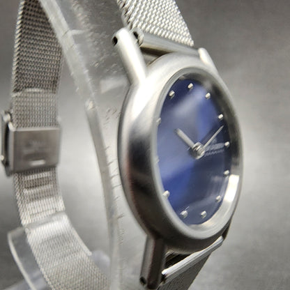 Skagen Watch Women 25mm Blue Dial Silver Tone Round Mesh band P4SSN New Battery3