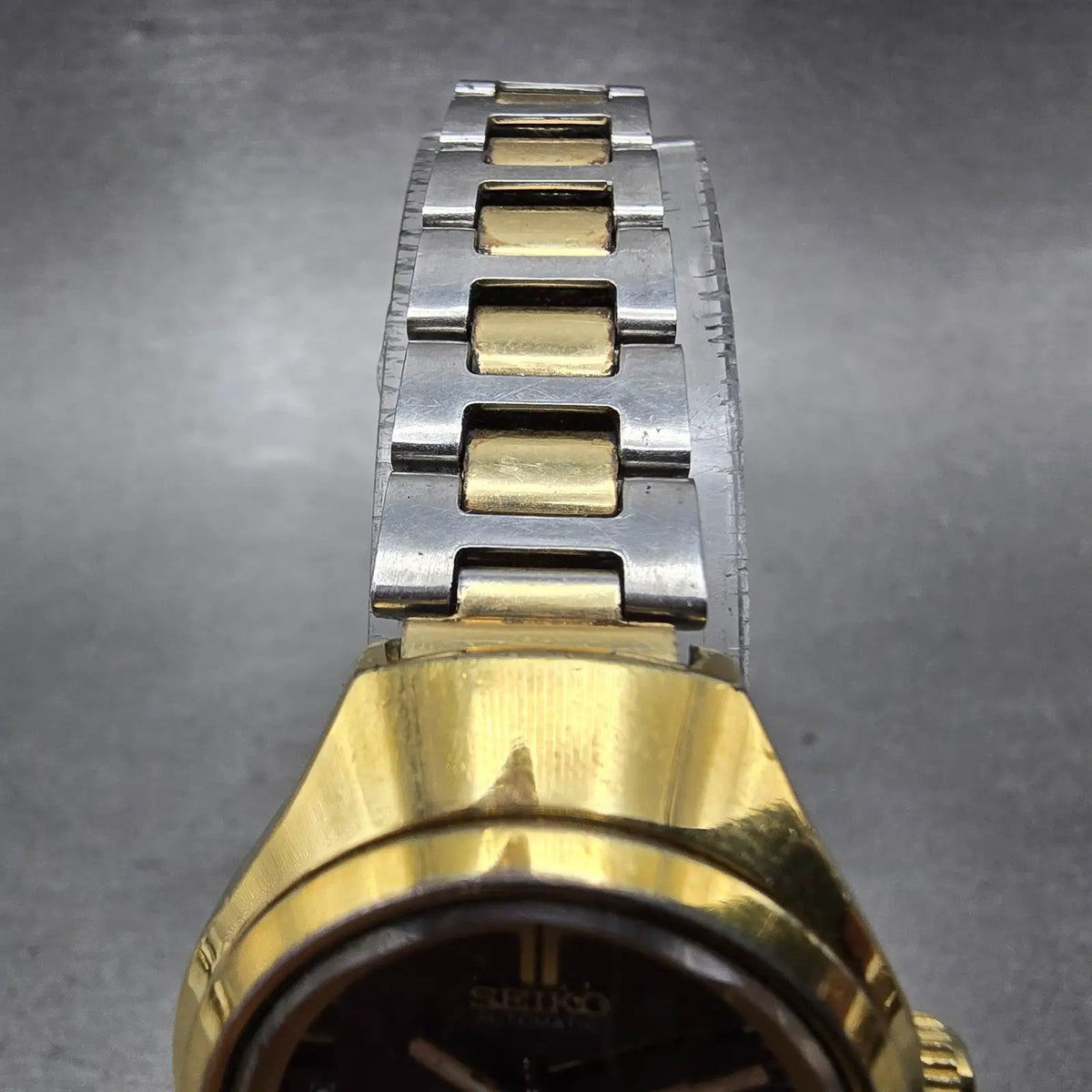 Seiko Automatic Watch Women 25mm Black Dial Two Tone Daydate 2906-0050 New Batt4