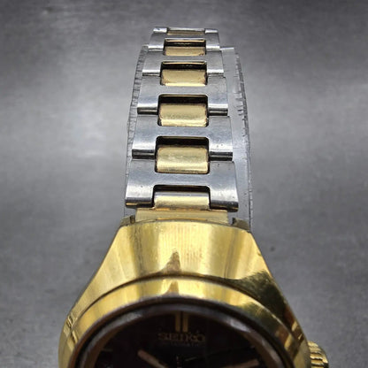 Seiko Automatic Watch Women 25mm Black Dial Two Tone Daydate 2906-0050 New Batt4