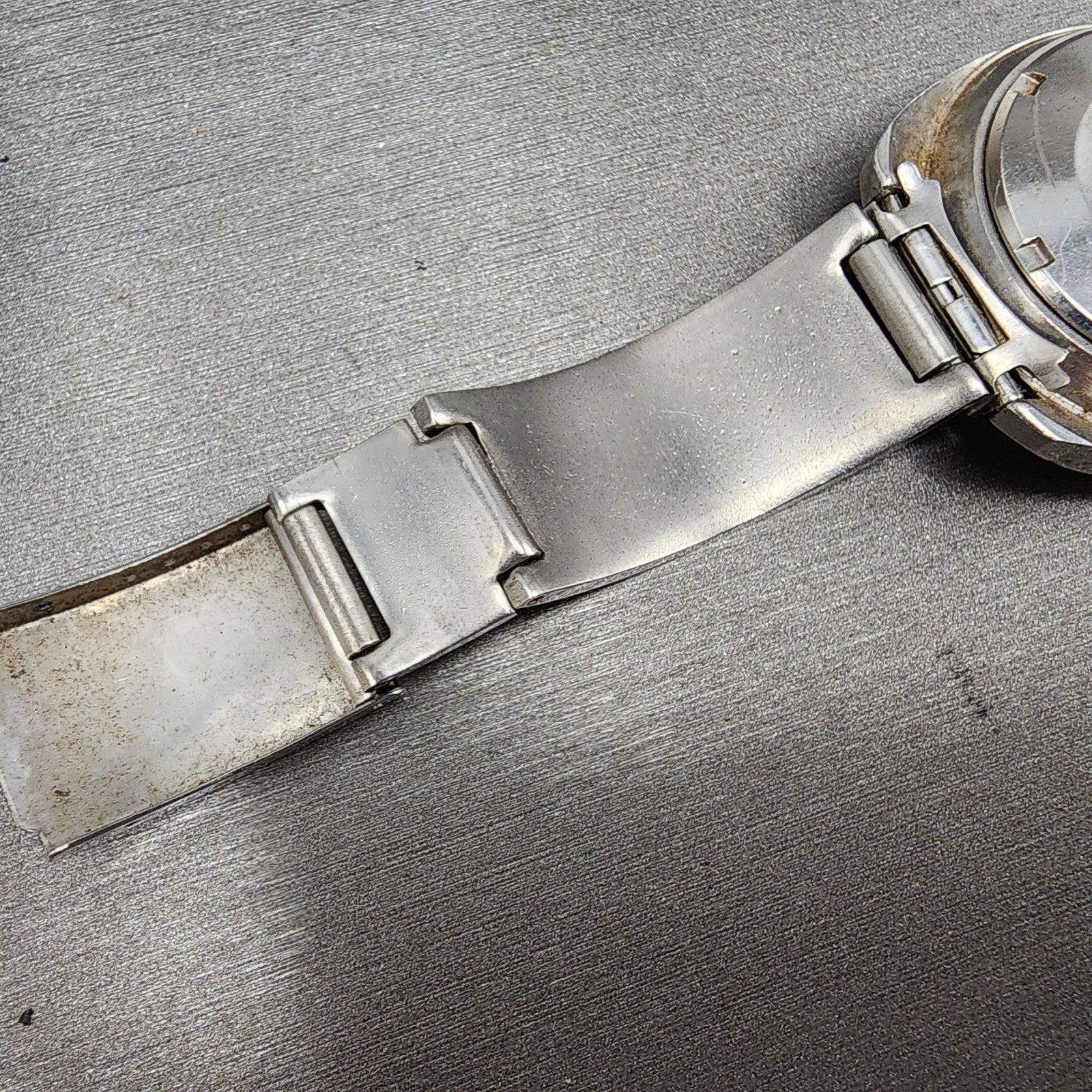 Seiko 5Actus Watch Men 39mm Silver Dial Silver Tone Daydate 61067420 PARTS10