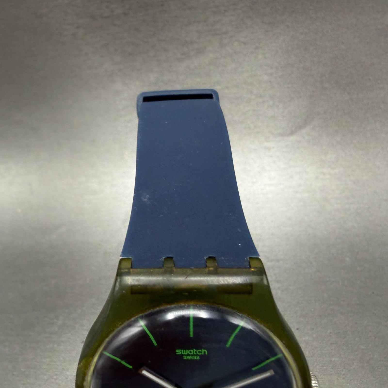 Swatch Blue Rebel Watch Men 41mm Blue Dial Gray Daydate SUON700 New Battery4