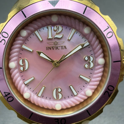 Invicta Angel Dive Watch Women 38mm MOP Dial Gold Tone Round 23744 New Battery1