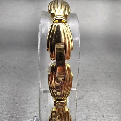 Citizen CQ Watch Women 16mm Black Dial Gold Tone Oval 3220-S29614 New Battery7