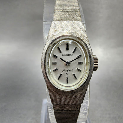 Seiko Watch Women 15mm Silver Dial Silver Tone Manual Oval 11207000 Runs0