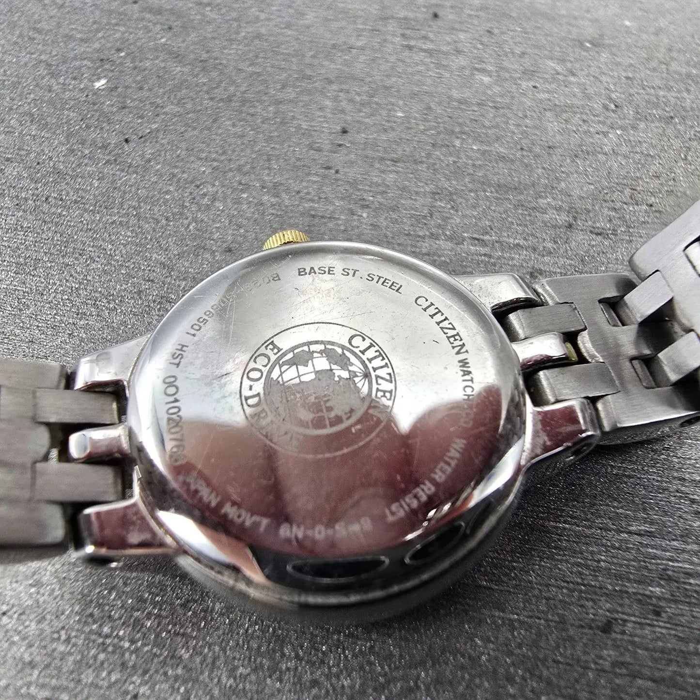 Citizen Eco-Drive Watch Women 21mm Black Dial Two Tone Round B023-S056501 Runs10