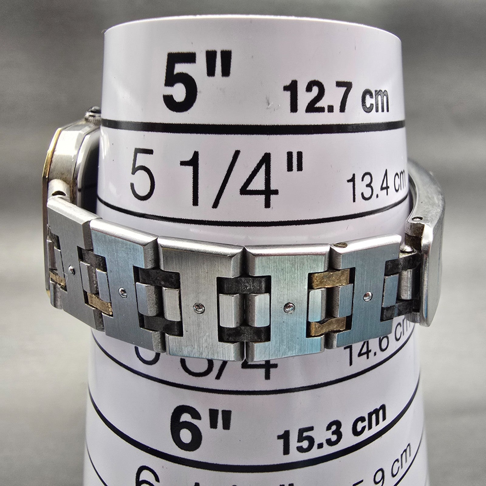 Seiko Credor Watch Women 22mm Silver Dial Two Tone Rectangle 8420-5020 New Batt9