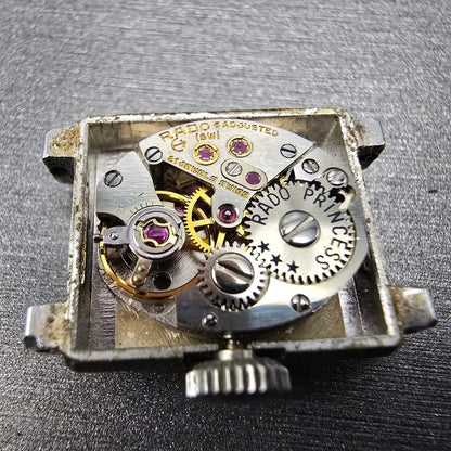 Rado Princess Watch Women 16mm White Dial Silver Tone Manual 21 Jewel PARTS VTG13