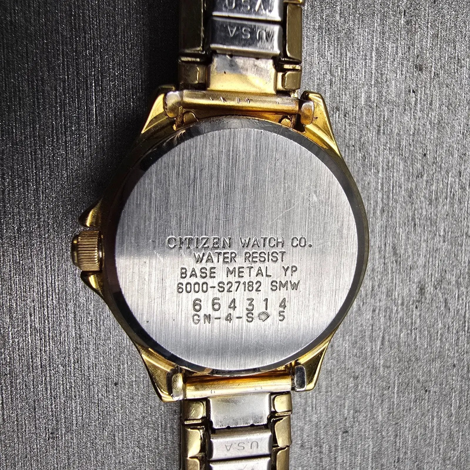 Citizen Watch Women 25mm Gold Dial Gold Tone Daydate Round 6000-S27182 New Batt10