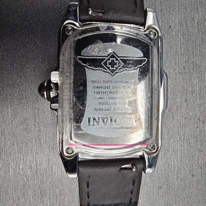 Invicta Lupah Watch Men 29mm MOP Dial Silver Tone Rectangle 5168 New Battery10