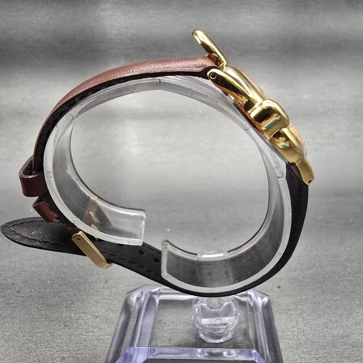 Lorus Mickey Mouse Watch Men 42mm Gold Dial Asymmetrical V401-5700 New Battery8
