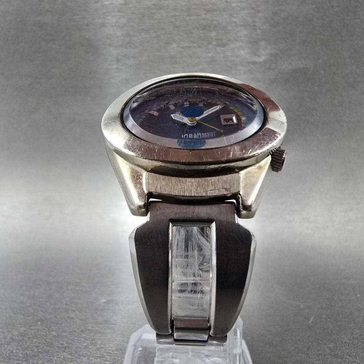 Pulsar Spoon Watch Women 32mm Blue Dial Silver Oval Date V782-5B00 New Battery5
