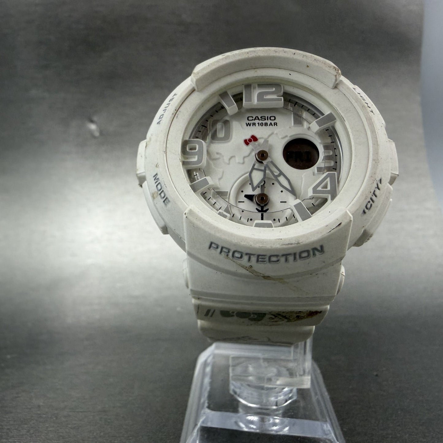 Casio Baby-G Hello kitty Watch Women 44mm White Analog Digital BGA-190KT New Bat5