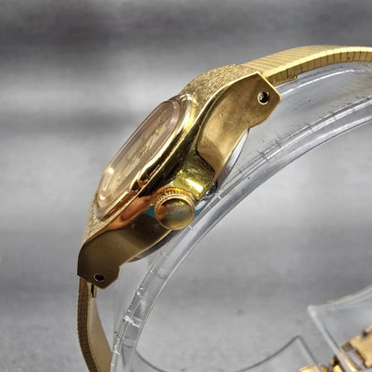 Citizen CQ Watch Women 19mm Gold Dial Gold Tone Oval 2030-943031 New Battery2
