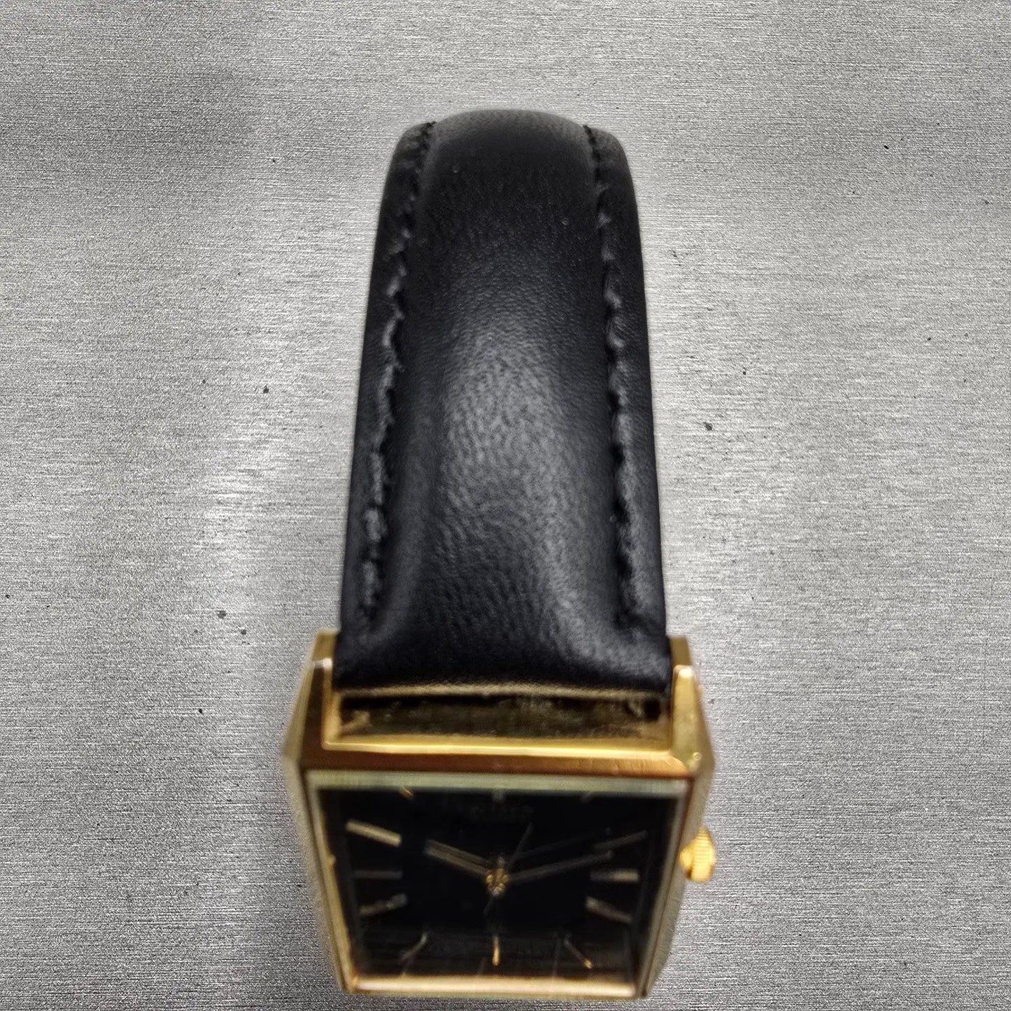 Citizen CQ Tank Watch Men 25mm Black Dial Gold Tone Rectangle 6031-S06291 NewBat4