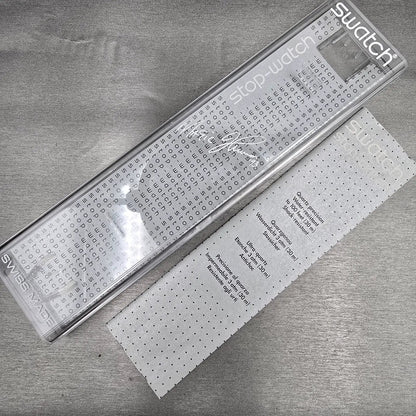 Swatch Stop-Watch Jess'Rush Watch Men 34mm Black Dial SSB100 New Battery NOS15