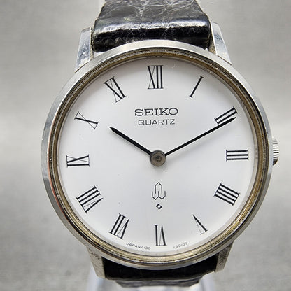 Seiko Watch Women 24mm White Dial Silver Tone Round 41306001 New Battery1