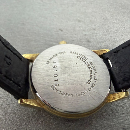Citizen Watch Women 24mm Champagne Dial Gold Tone Date 1012-K13131 New Battery 99