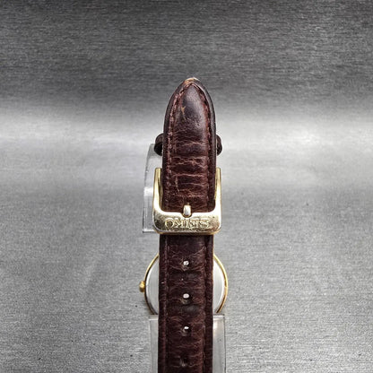 Seiko Watch Women 26mm White Dial Gold Tone Round V700-6091 New Battery VTG JP337