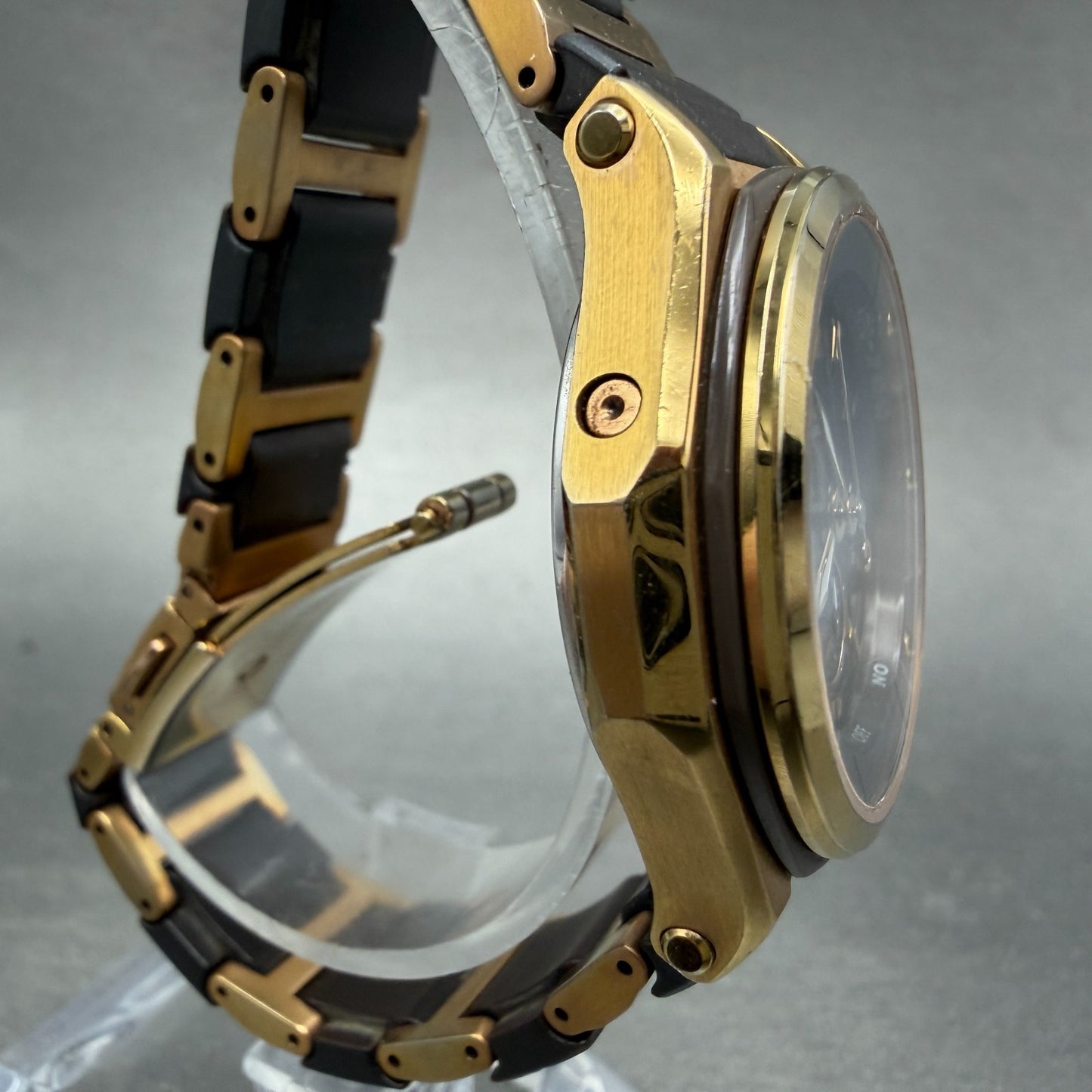 Casio Baby-G Watch Women 36mm Brown Dial Gold Tone Chronograph MSA-7200CGJ Solar3