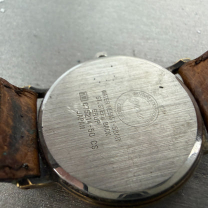 Orient You Watch Men 31mm Champagne Dial Gold Tone Round C75214-50 New battery9