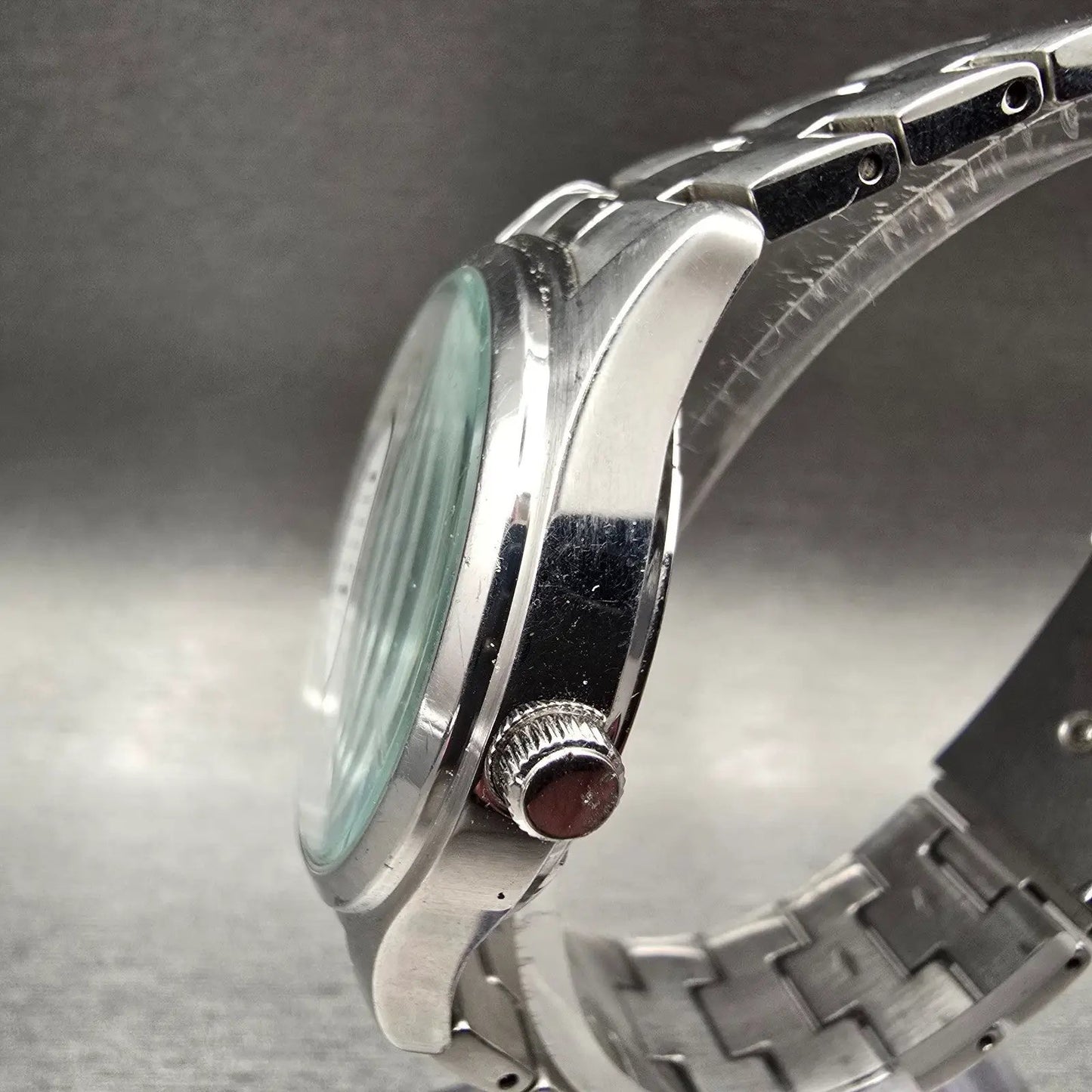 Seiko Alba Watch Men 36mm White Dial Silver Tone Date Round VJ42-KDG0 New Batt2