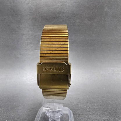 Citizen CQ Tank Watch Men 25mm Champagne Dial Gold Tone 4031-892658 New Battery7