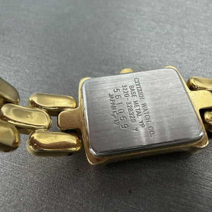 Citizen Elegance Tank Watch Women 18mm MOP Dial Gold Tone Rectangle new battery9