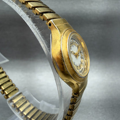 Citizen Watch Women 20mm Cream Dial Gold Tone Round 6031S07742 New Battery3