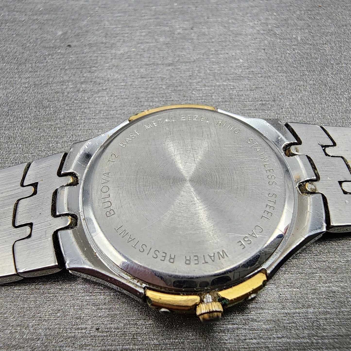 Bulova Watch Men 32mm Champagne Dial Two Tone Date Round 98D02 New Battery9