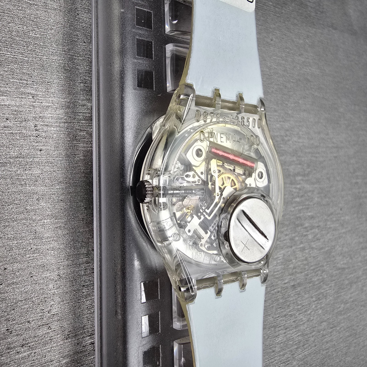 Swatch Time to Reflect Watch Men 34mm Silver Dial Clear Case GZ143 New Batt NOS10