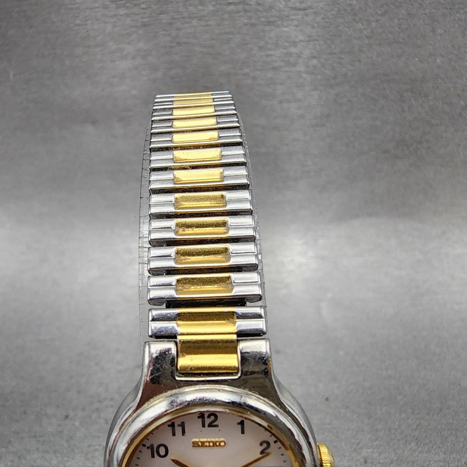 Seiko Watch Women 24mm White Dial Two Tone Daydate Round 7n830131 New Battery4