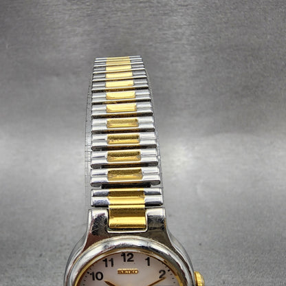 Seiko Watch Women 24mm White Dial Two Tone Daydate Round 7n830131 New Battery4