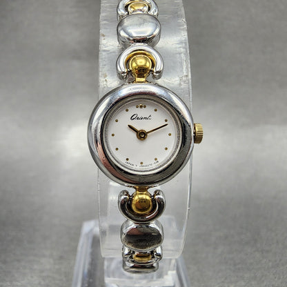 Orient Watch Women 16mm White Dial Two Tone Round J5022700CS New Battery0