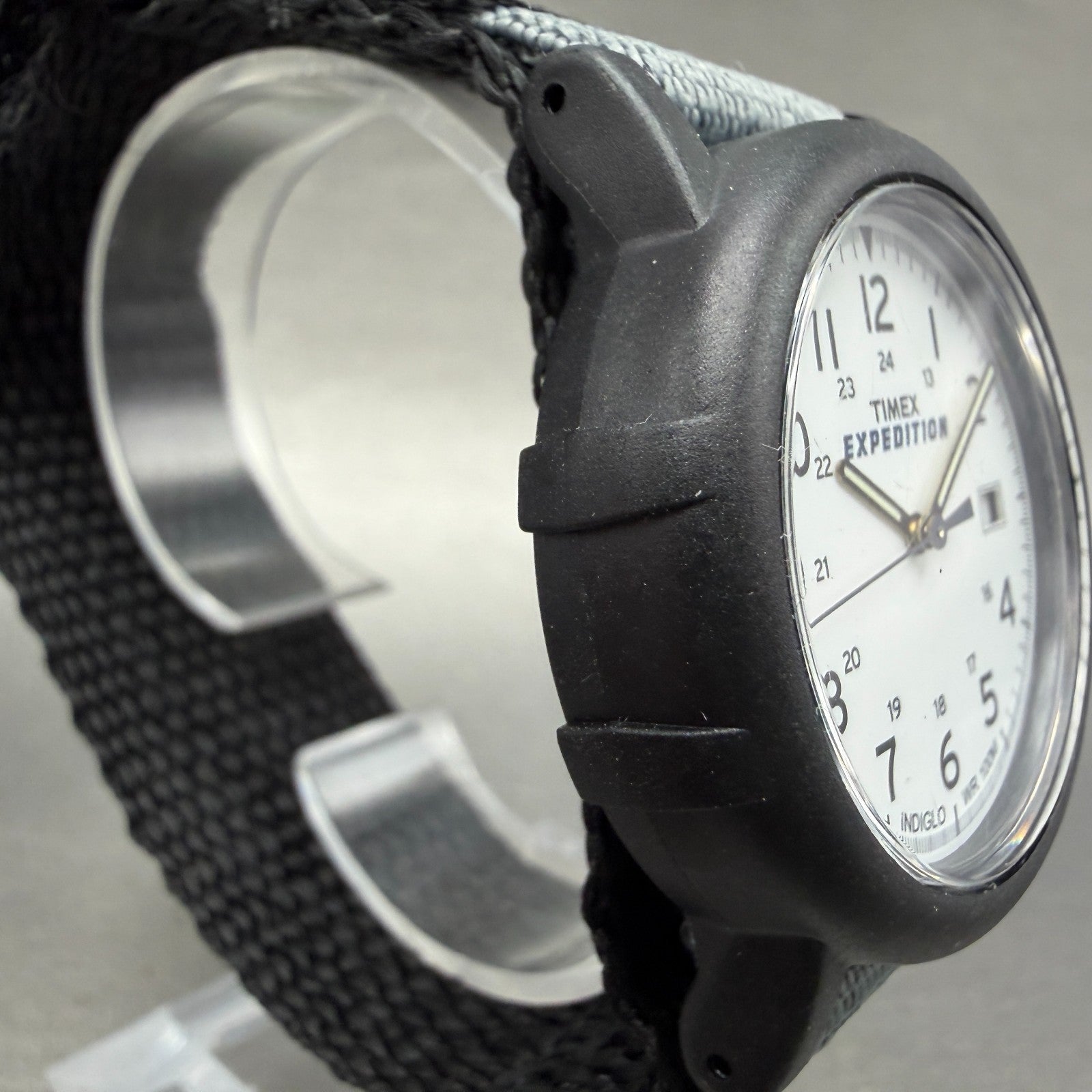 Timex Expedition Camper Watch Men 38mm White Dial Black Tone Date T49713 New Bat3