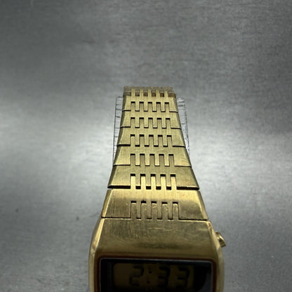Seiko Digital Watch Women 23mm Gold Tone Month Date L012-5049 New Battery4