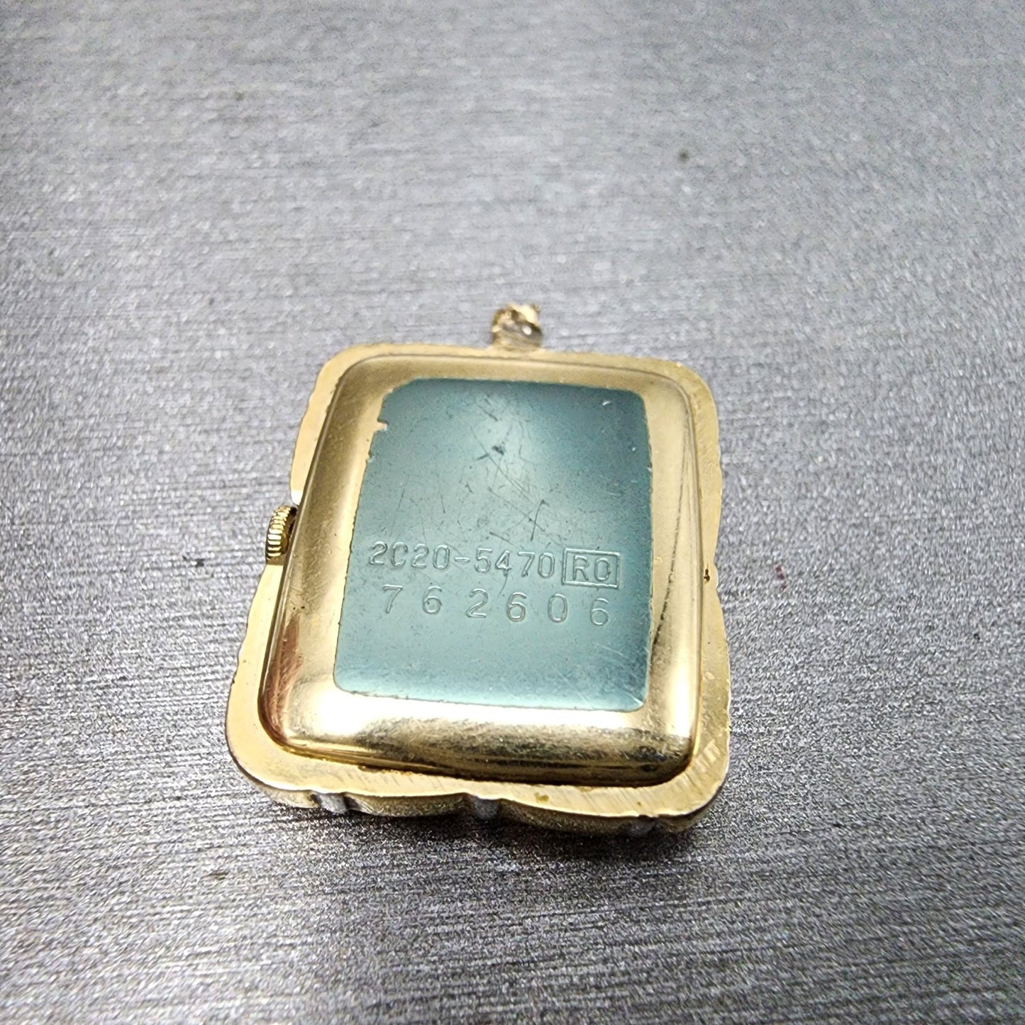 Seiko Pendent Watch Women 18mm Silver Dial Two Tone 2c205470 New Battery READ!!7
