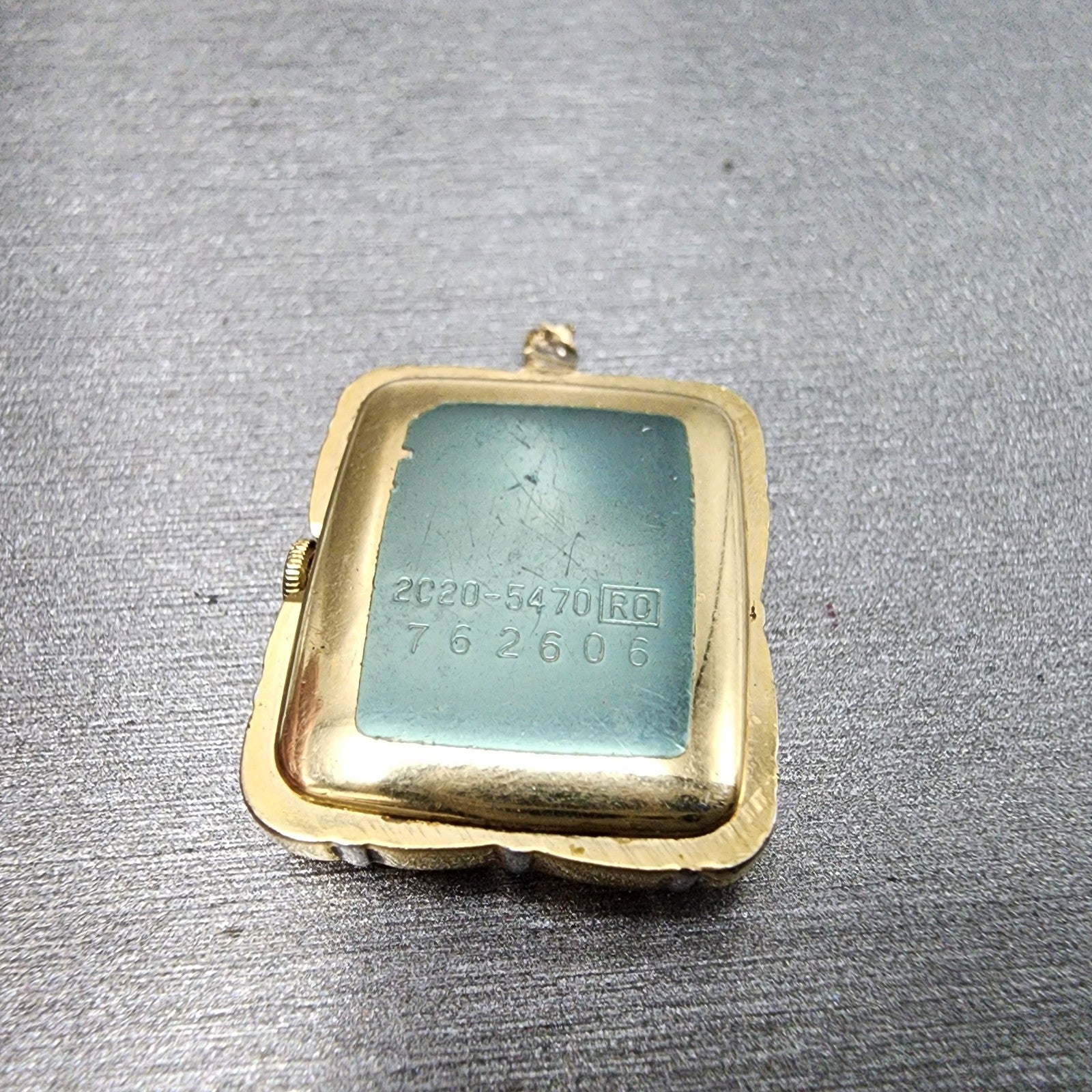 Seiko Pendent Watch Women 18mm Silver Dial Two Tone 2c205470 New Battery READ!!7
