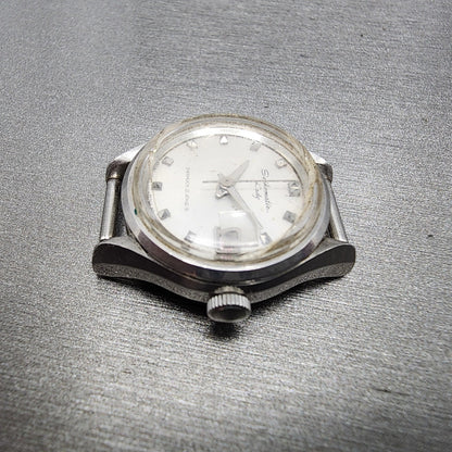 Seiko Seikomatic Lady Watch Women 22mm Silver Dial Steel Date Round Runs5