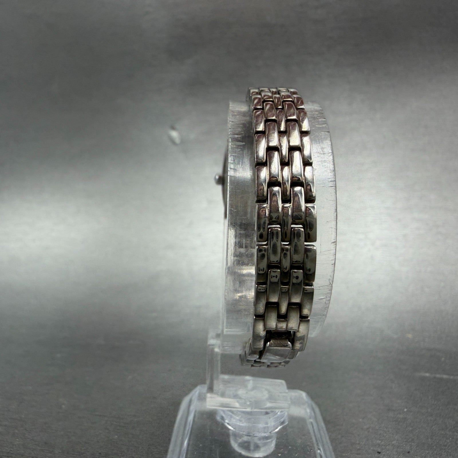 Citizen Watch Women 16mm Silver Dial Silver Tone Rectangle Crystal Bezel New Bat7